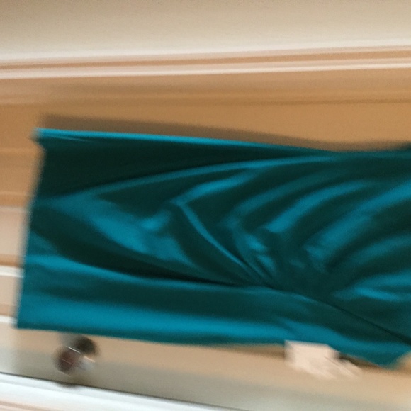 Calvin Klein teal cap sleeve dress lined and semi fitted size 10 - Picture 2 of 8